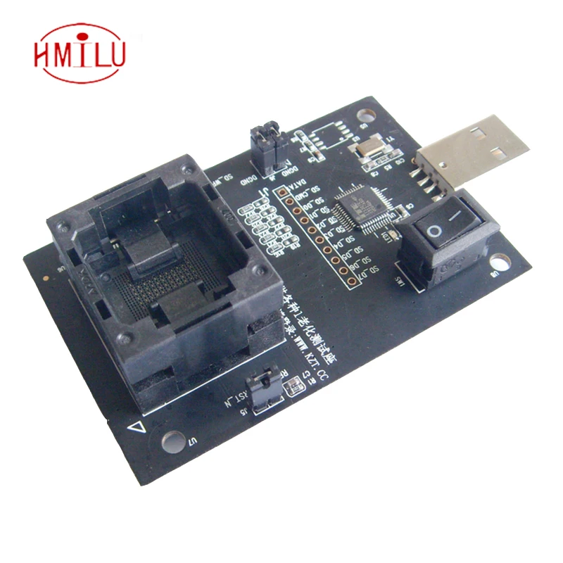 

eMMC100 socket USB Interface,for BGA100 testing, Nand flash Size 12x18mm Pitch 1.0mm eMMC Reader programmer data recovery socket