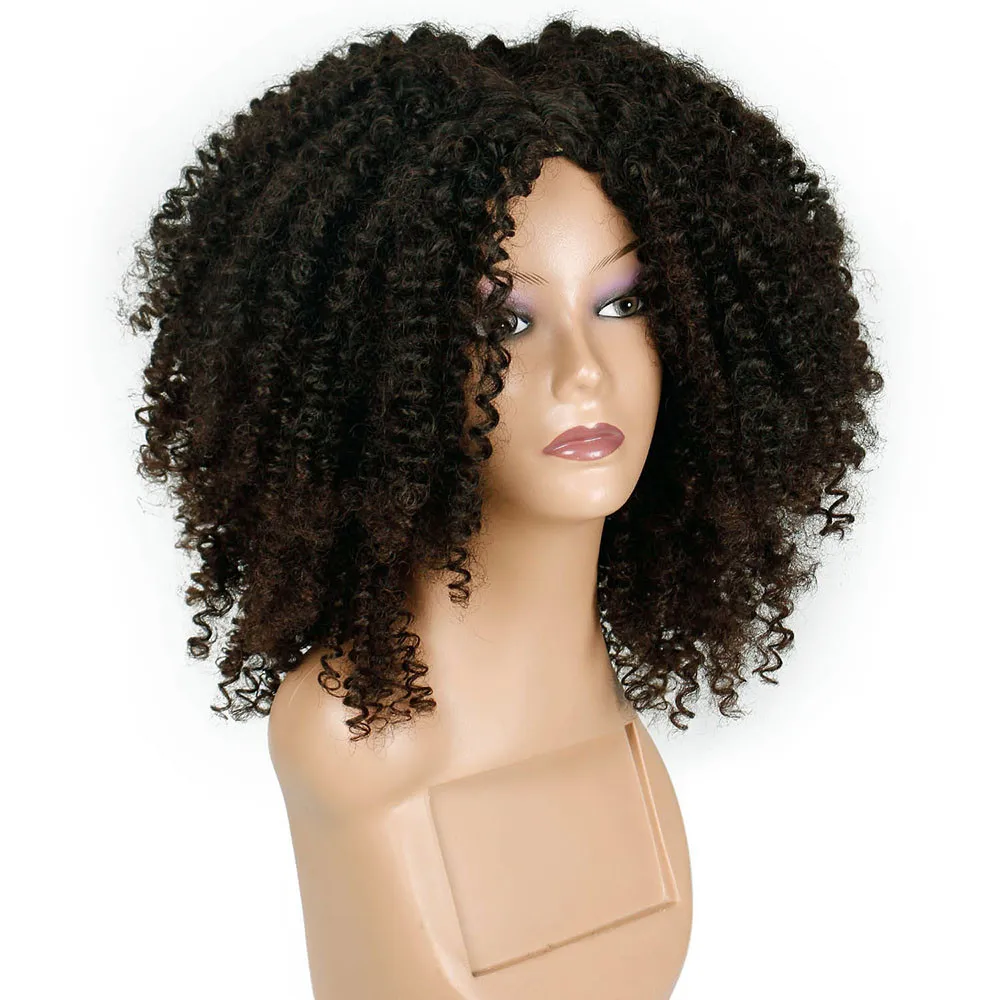 Unique Design Brown Synthetic Curly Wigs For Women Short Afro Small Rolls Curly Wig African American Natural Gift Dropshipping Unique Design Brown Synthetic Curly Wigs For Women Short Afro Small Rolls Curly Wig African American Natural Gift Dropshipping