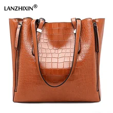 Большая вместительная кожаная сумка через плечо для женщин большая Повседневная брендовая дизайнерская женская сумка дамская ручная сумка bolsa feminina