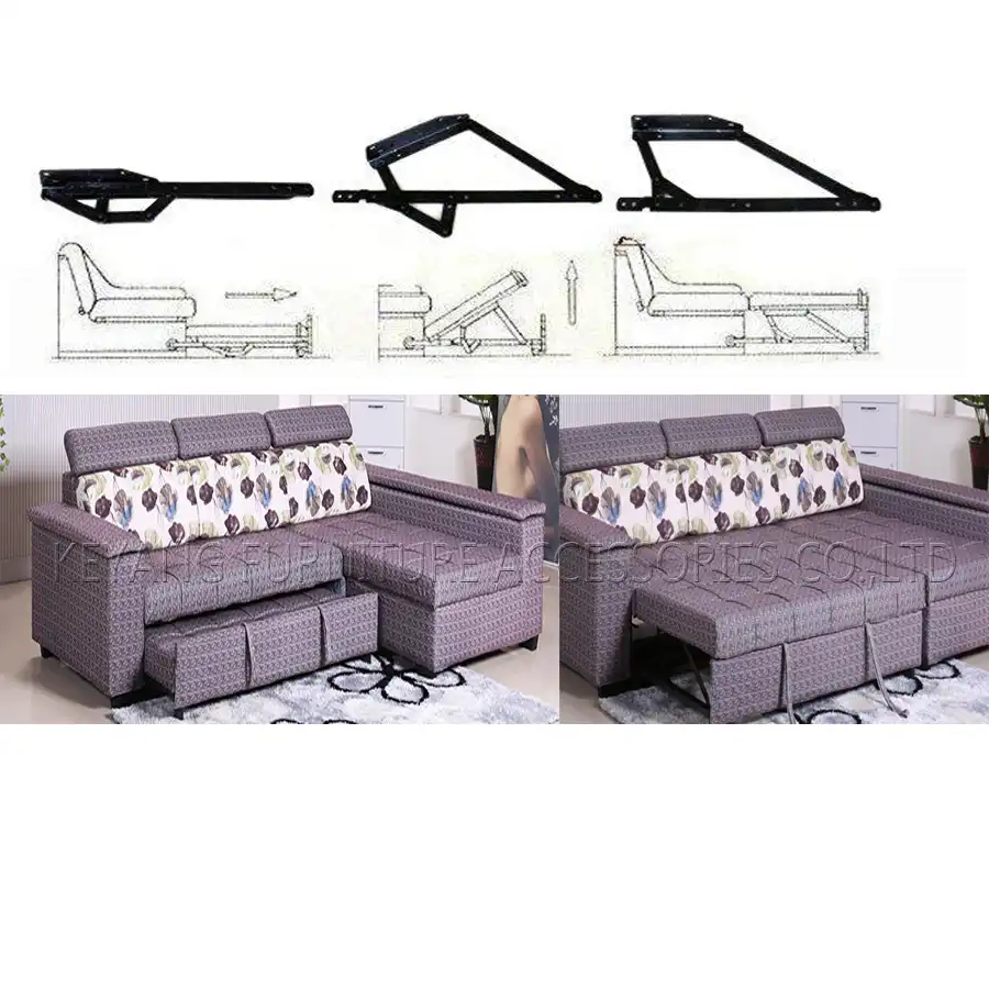 Metal Furniture Frame Hinge For Folding Sofa Bed Mechanism D11