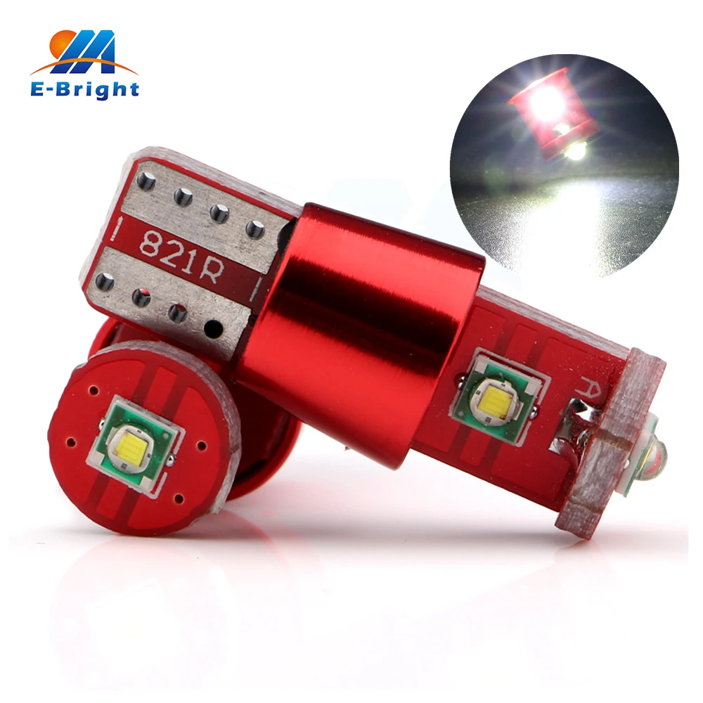 

High Quality 4pcs 12V T10 Canbus 3 SMD LED Bulbs Error Free Car lights Replacement License Plate Clearance Lights Free Shipping