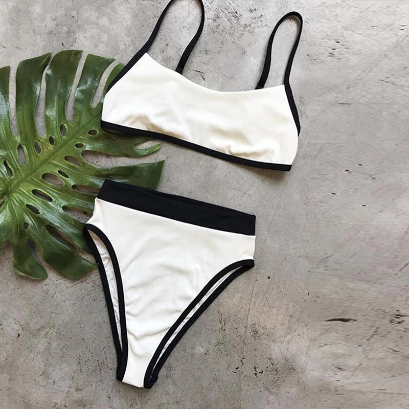 Bikinx бикини с высокой талией 2019 mujer купальный костюм из кусков бандо купальник для
