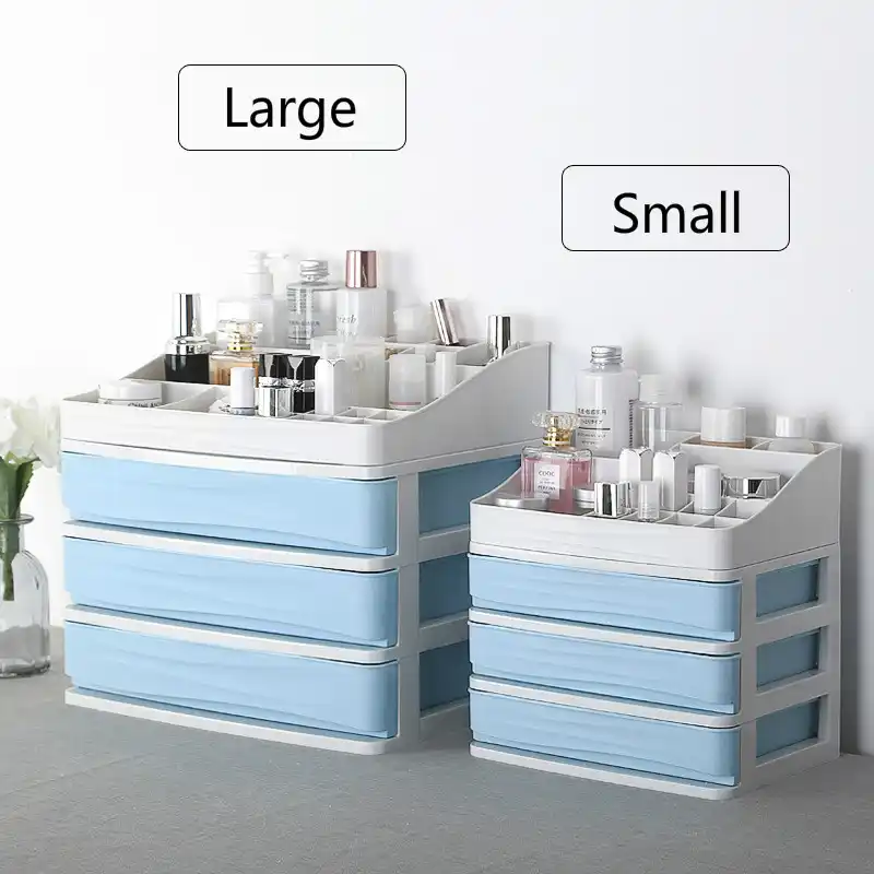 Large Capacity Cosmetic Storage Box Plastic Drawer Makeup