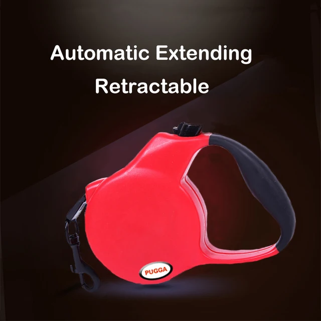 3 Color Dog Retractable Leash Automatic Small Pet Cat Puppy Lead Leashes Collars for Outdoor Training Products (Blue,Black,Red)
