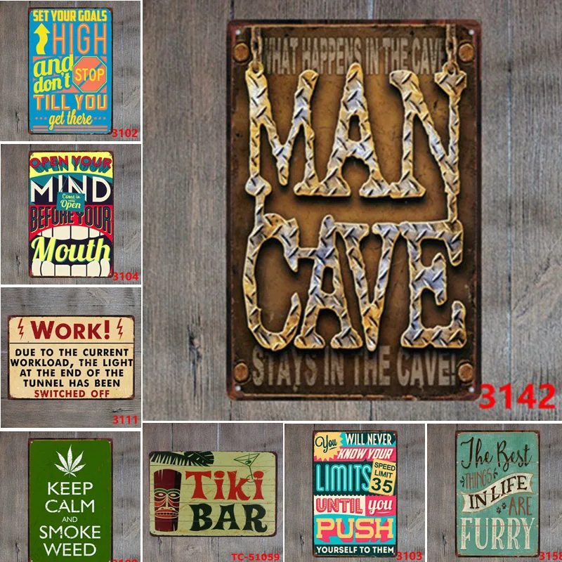 

Retro Metal Tin Signs Romantic English Poetry Home Decor For Bar Coffee Pub Restaurant Hotel Poster Metal Craft