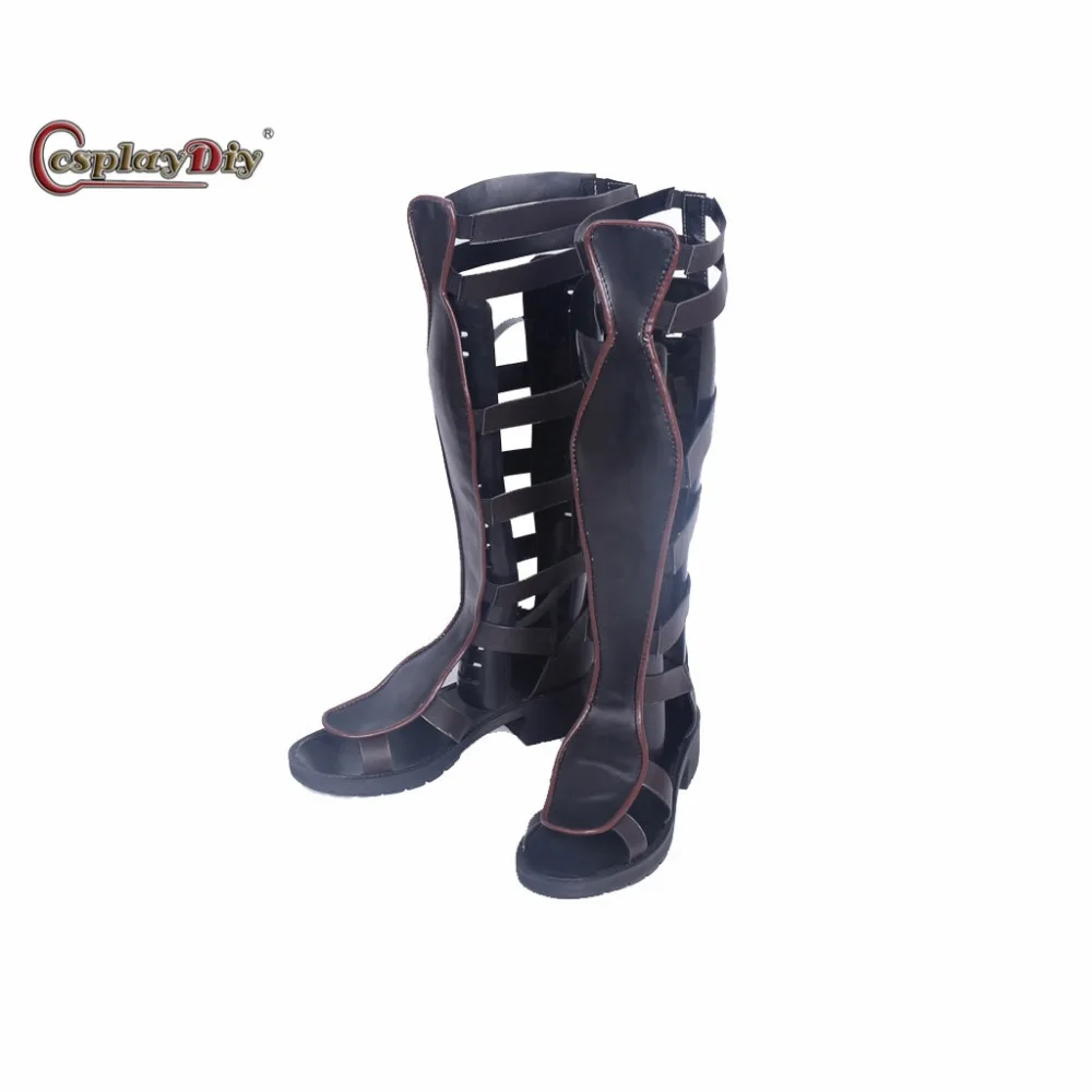 

Cosplaydiy Wonder Woman Paradise Island Diana Princess Shoes Adult Women Halloween Carnival Cosplay Shoes Custom Made J10