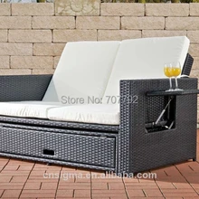 Многофункциональный гибкий Ротанг Ootdoor сад диван-кровать для гостиной