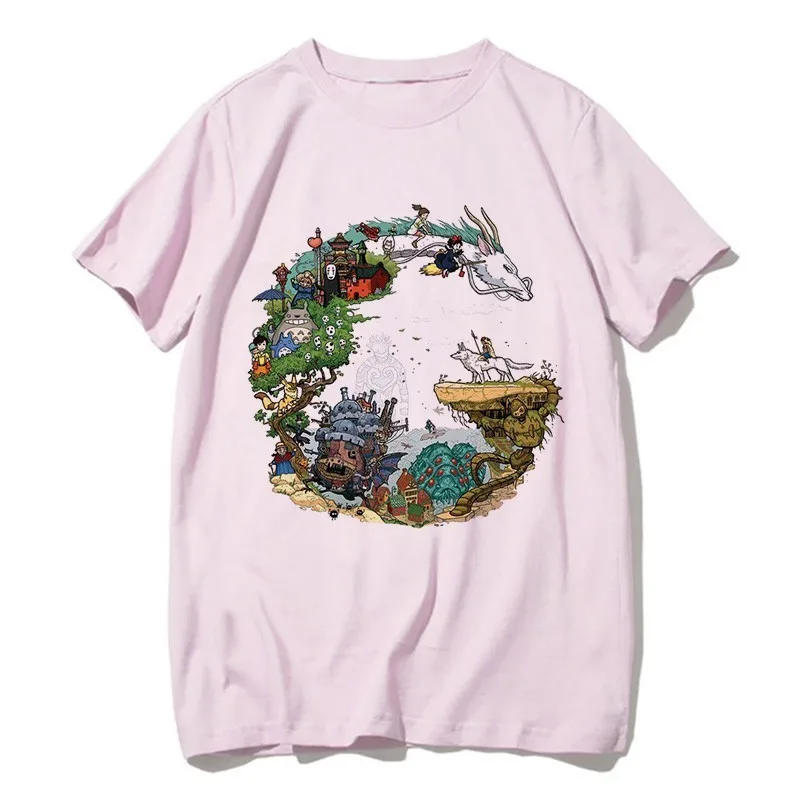 Totoro Shirt Women Men Studio Ghibli Miyazaki Hayao Anime Spirit Away T Shirt Men Women Japanese Anime Cartoon Clothes T-Shirt - Цвет: 20