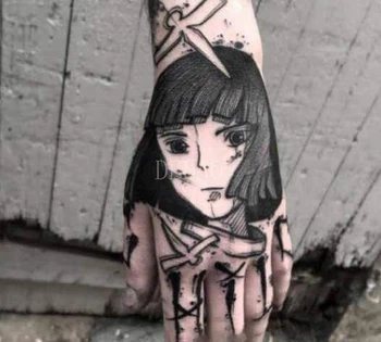 

Waterproof Temporary Fake Tattoo Sticker Girl Dagger Back of the Hand Tatto Flash Tatoo Tatouage Tattoos Art For Men Women Girl