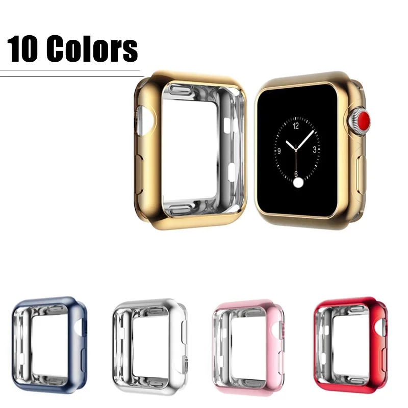 Plating frame Protector Shell for Apple Watch Case 42/38mm Wristband Bracelet Cover for iwatch Case series 3/2/1 Bumper In Stock