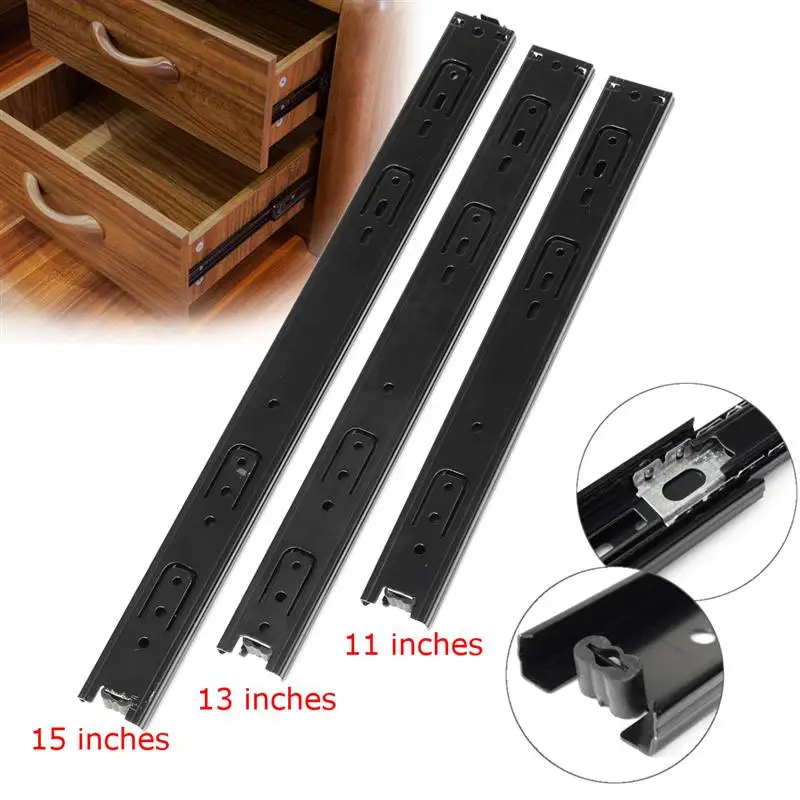 Couleur : 40cm ShuJieEUR Useful 3-Section Sliding Rails for Drawers Full Expansion Damping Buffer Rails with 10 Screws 1 Pair Couleur : 40cm ShuJieEUR Useful 3-Section Sliding Rails for Drawers Full Expansion Damping Buffer Rails with 10 Screws 1 Pair