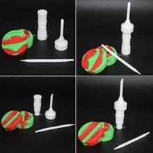 Domeless 6 в 1 Керамика гвоздь с керамический Карбюратор с крышкой с Силиконовый ящик для банки Керамика dabber 14& 18 гвоздь подходят 20 катушки