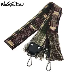 NIGEDU для женщин широкий плечевой ремень сумка кисточкой дизайн ремни для сумок Винтаж ремень для сумки курьерские аксессуары 124 см