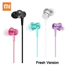 Original Xiaomi Mi Piston Earphone In Ear Fresh Youth Version 3 5mm Wire Control With MIC
