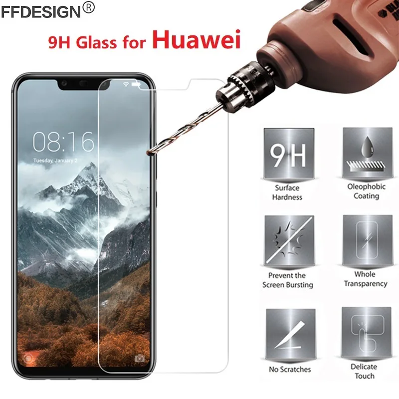 2 шт. закаленное Стекло Экран защитная пленка Фольга для huawei Y9 Y7 Y6 Y5