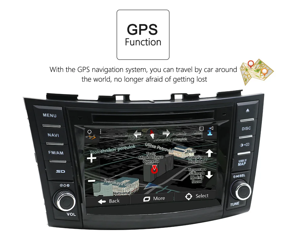 Clearance Eunavi 2 Din Android 8.1 Car Dvd Player For Suzuki Swift 2011 2012 Radio Stereo GPS With Steering Wheel Control Free Camera Map 4