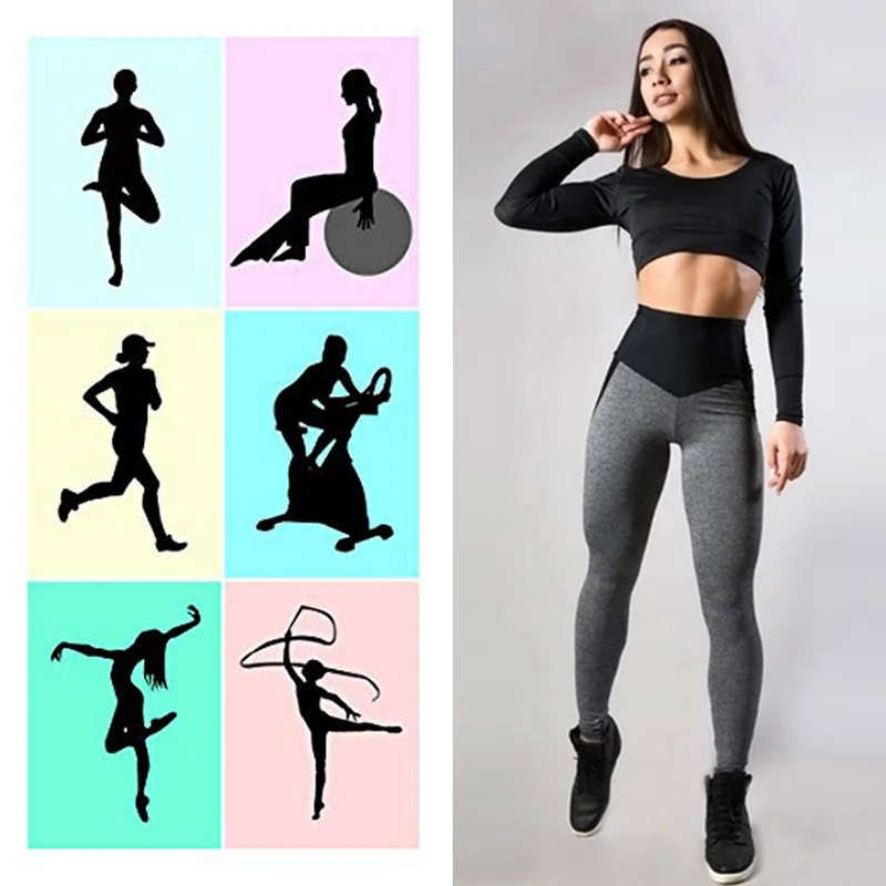 Женские штаны для йоги с высокой талией, пуш-ап, дышащие, для фитнеса, спортивные Леггинсы, колготки для бега, спортивная одежда, тонкая, для спортзала, женская, серая