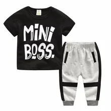 

Summer Baby Boy Clothes Tops + trousers 2pcs Sport Suit Cotton child Clothing Set Kids Boys Tracksuit Set Children Costume