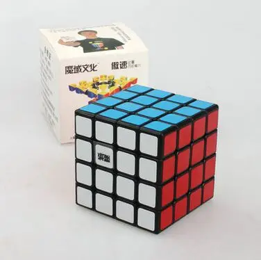 MoYu Aosu 4x4x4 магический куб 6-color Stickerless скорость головоломка твист 62 мм Cubo Magico интеллектуальное обучение обучающая игрушка - Цвет: Black