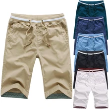 Узкий крой, на лето Для мужчин s хлопковые шорты в повседневном стиле грузовой короткие Компрессионные шорты мужские одежда бермуды Masculina костюм Mare Новинка; Лидер продаж