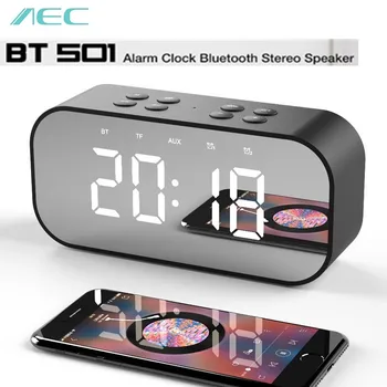 AEC BT501 Portable Wireless Bluetooth Speaker Column Subwoofer Music Sound Box LED wireless speaker with Alarm Clock mirror AEC BT501 Portable Wireless Bluetooth Speaker Column Subwoofer Music Sound Box LED wireless speaker with Alarm Clock mirror