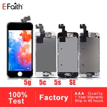 Efaith 10 шт в партии AAA полный набор lcd или полный дисплей для iPhone 5 5S 5c с камерой и кнопкой домой и бесплатной DHL