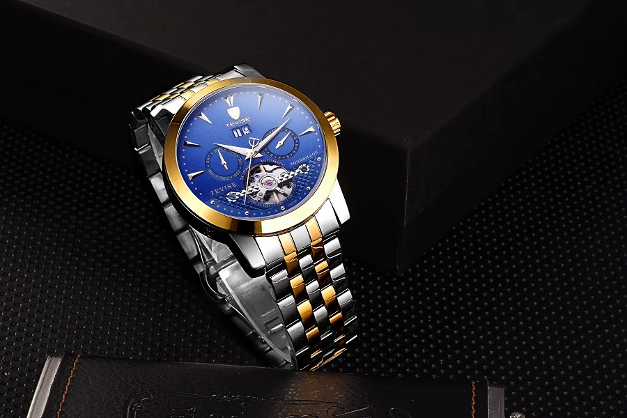 TEVISE Mechanical Watches Complete Calendar Auto Date Luminous 24 Jewel Tourbillon Automatic Watch Men Luxury Clock Men 2017  (13)