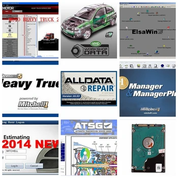 

2020 Hot Alldata V10.53 mit//chell OD5 Vivid Software 24 in 1 hard disk Car alldata Auto Repair Diagnostic Tool Free shipping