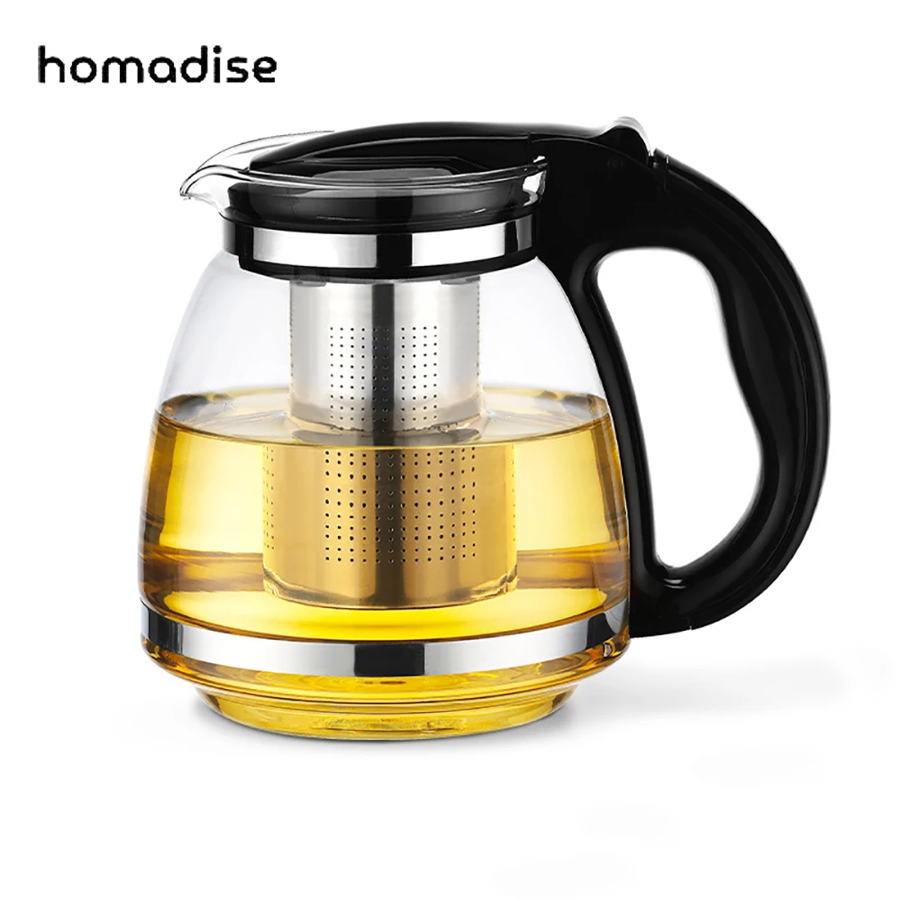 1100ml&1300ml Heat Resistant Glass Kettle Teapot Fruit Puer Flask Tea