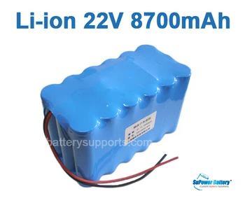 

SuPower 21.6V 22V 22.2V 25.2V 8700mAh Lithium Li-ion Rechargeable Battery Pack Max 6A with built-in protection circuit board PCM