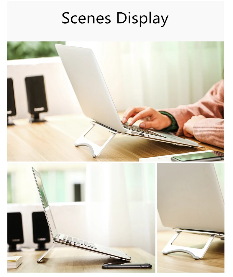 Портативная Складная подставка для ноутбука стенд алюминиевый Lapdesk ноутбук охлаждающая подставка регулируемый угол держатель для Macbook Air Pro 11-15,6 дюймов