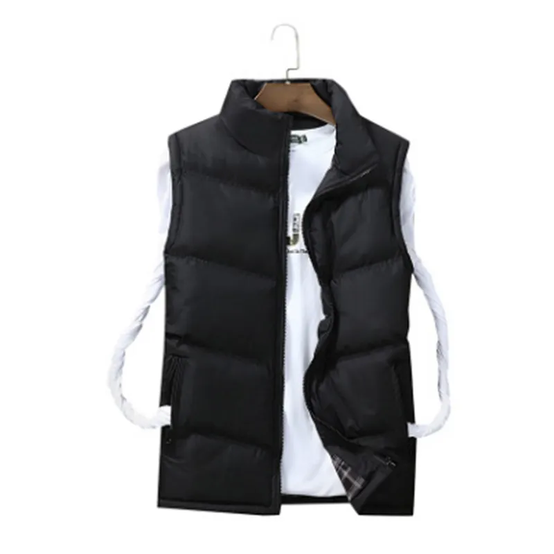 Men Brand Vest Autumn Winter Male Outwear Cotton-Padded Waistcoat Sleeveless Jacket and Down Coat Warm Vest 4XL T3