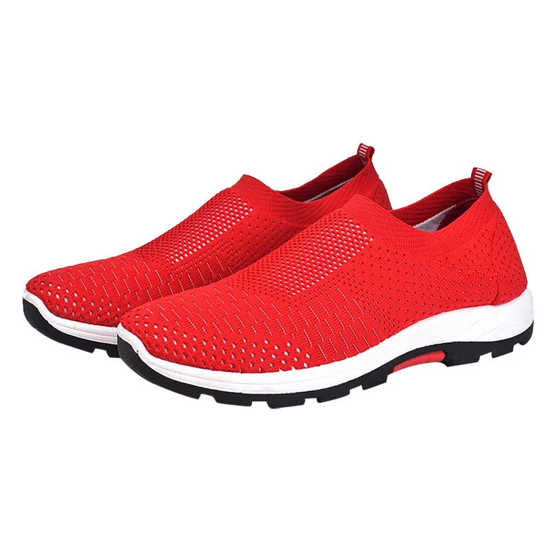 Новая мужская спортивная обувь, мужские кроссовки из вулканизированной сетки, мужские кроссовки на плоской подошве, кроссовки для бега, повседневная обувь, размер 39-44 - Цвет: Red