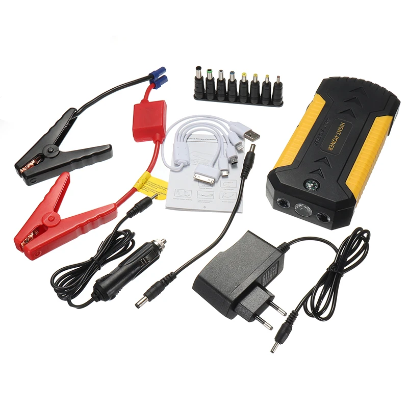 

2018 Car Jump Starter 88000mAh High quality Bank Portable 4 USB Car Charger Multifunction Emergency Auto Battery Booster