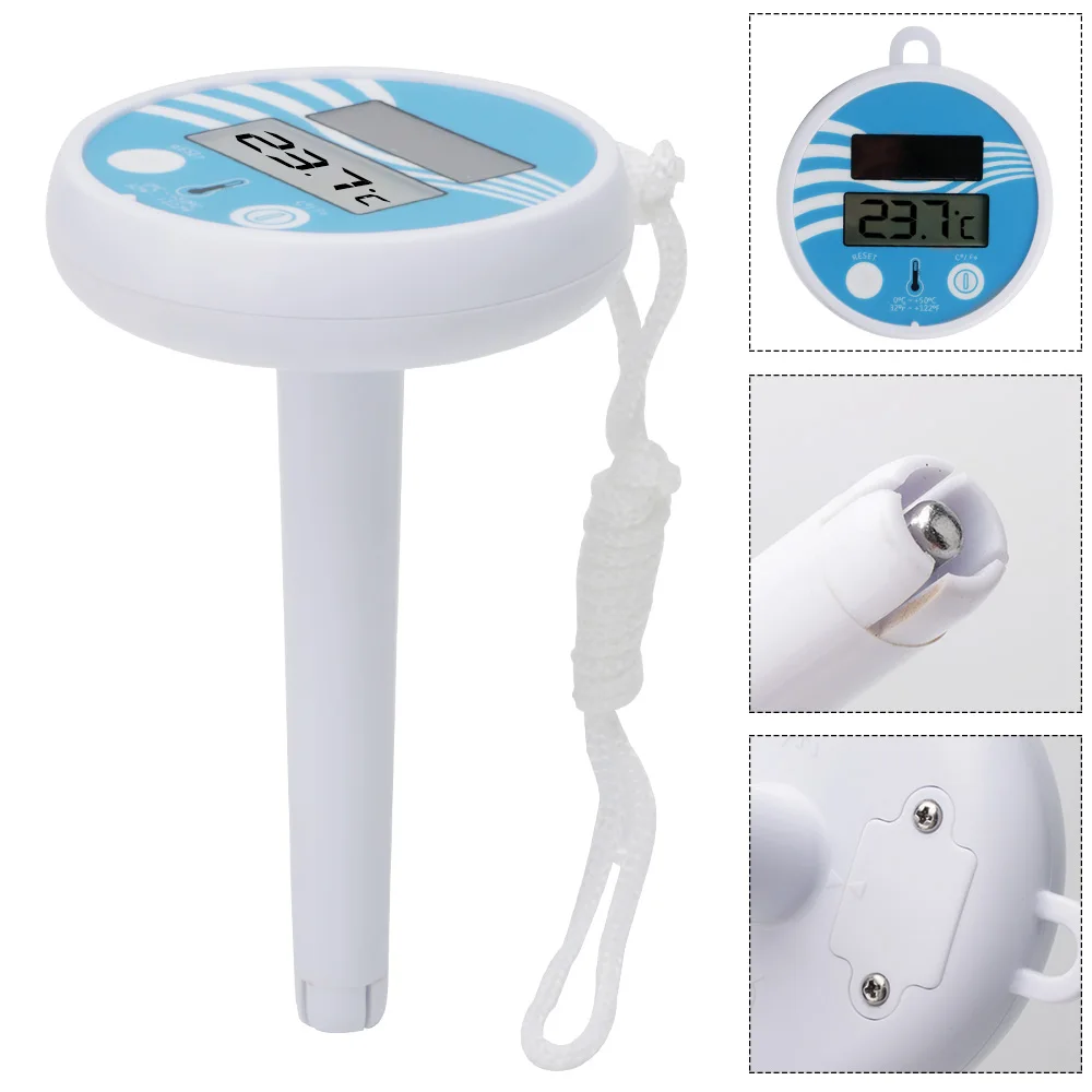 

Solar Powered Swimming Pool Thermometer Wireless pool floating digital Temperature Transmitter Meter Waterproof LCD Backlit