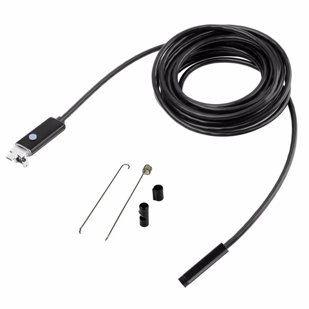 

Android Mobile Phone Endoscope 2 in 1 Socket With 6pcs LED Lights Computer Endoscope 7mm 130 Megapixel Endoscope