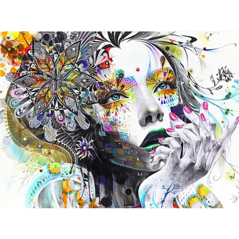 

DIY 5D Full Round Diamond Embroidery Diamond Painting cross stitch Colorful girl Rhinestone Mosaic DIY Crafts Decor L709