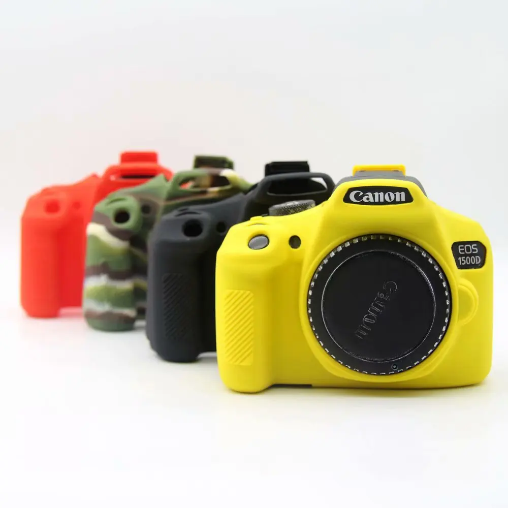 Силиконовая кожа брони чехол для корпуса протектор Canon 1300D 1500D Rebel T6 Kiss X80 цифровая