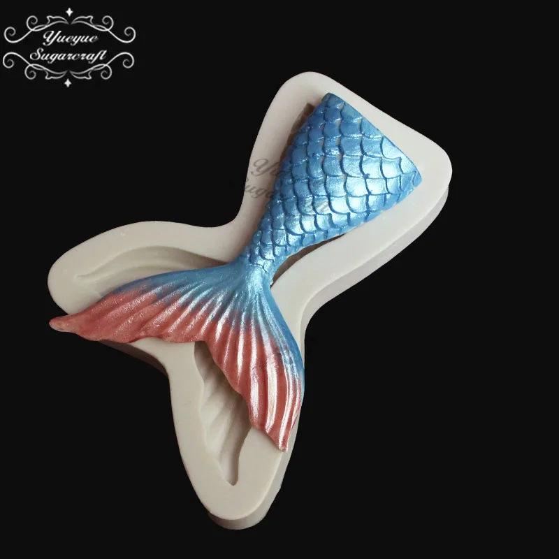 

Yueyue Sugarcraft Sea/Mermaid Tail Silicone mold fondant mold cake decorating tools chocolate mold