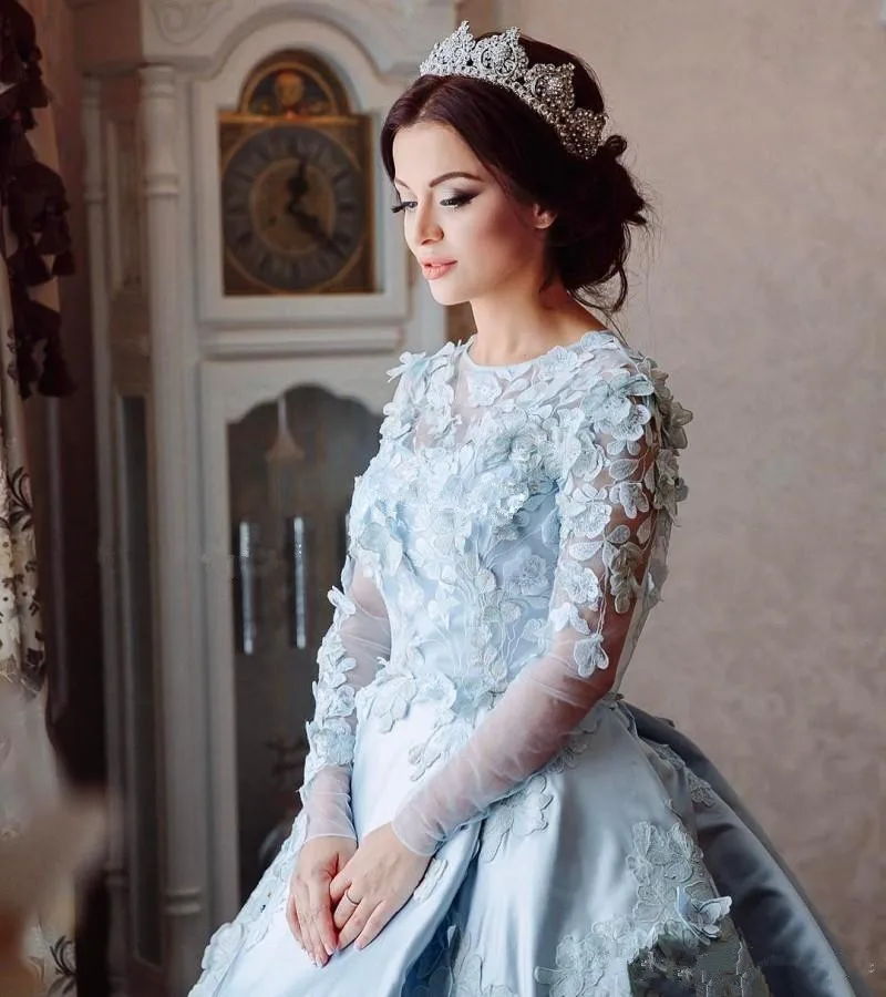 arbric-2017-blue-wedding-dresses-sheer-neck-3d-floral-appliques-wedding-gowns-long-sleeve-sweep-length-bridal-ball-gown_