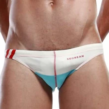 SEOBEAN, бренд мужские бикини, купальник с низкой посадкой сексуальный для Гея плавки Мужской купальный костюм тонкий треугольник пляж Человек плавать ming Brief 4 цвета