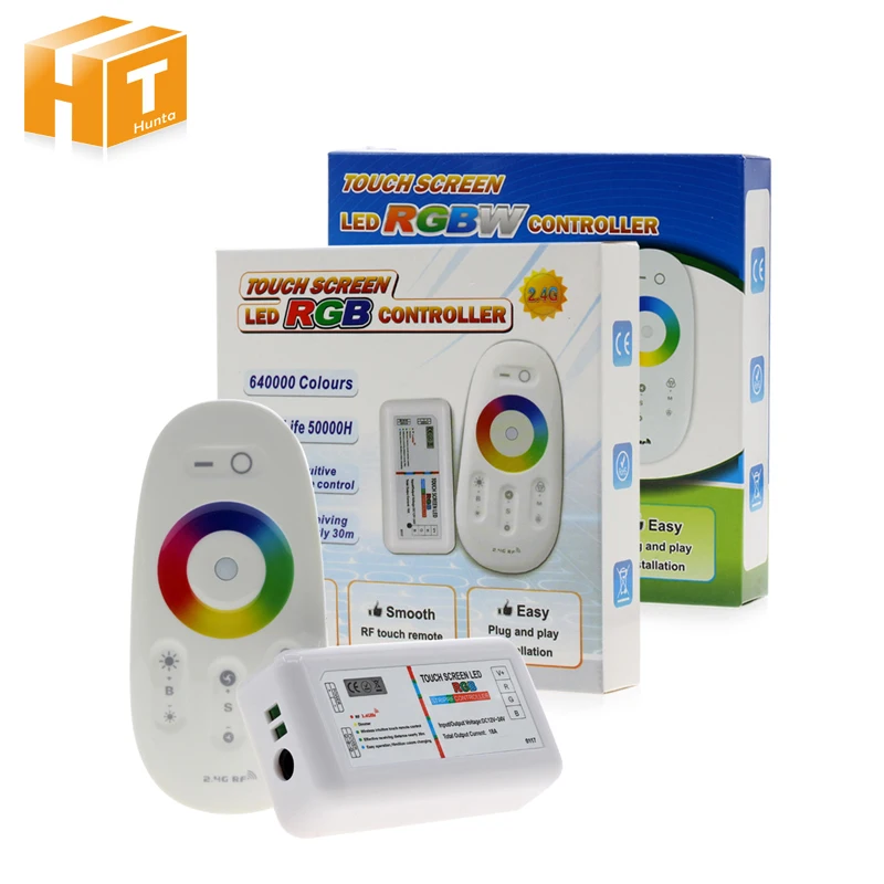 Светодиодный контроллер RGBW / RGB с сенсорным экраном 2 4G 18A пульт дистанционного