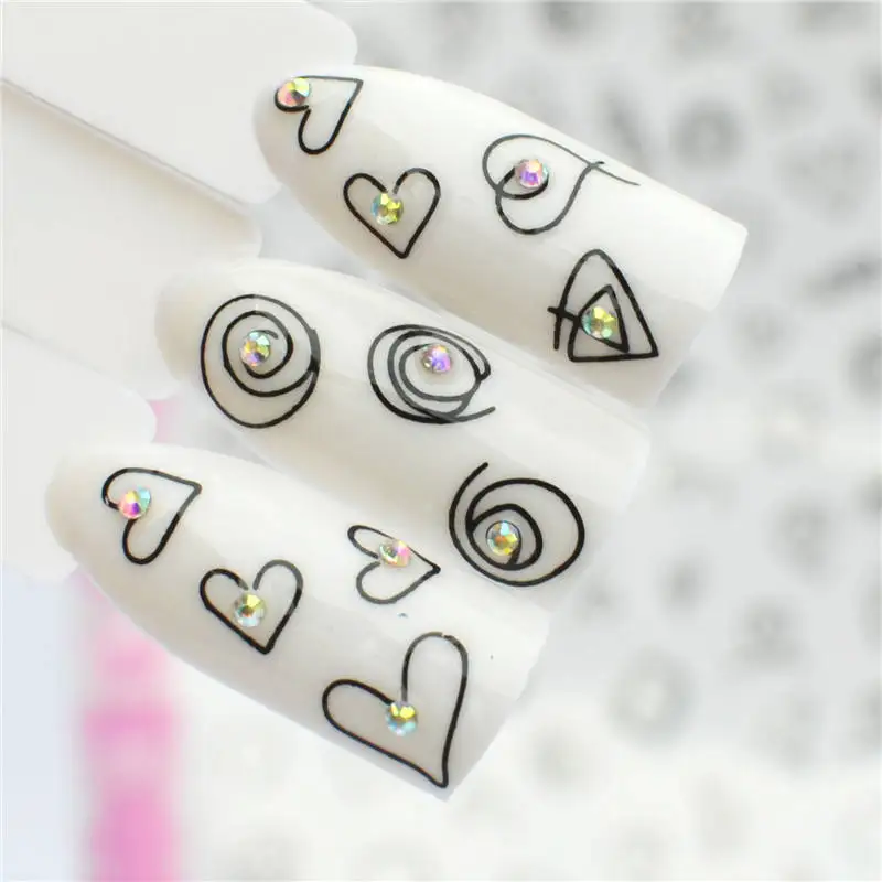 

WUF 1 Sheets Owl / feather / Love/ flower Designs Water Decals Watermark Nail Sticker Decoration Wraps Manicure