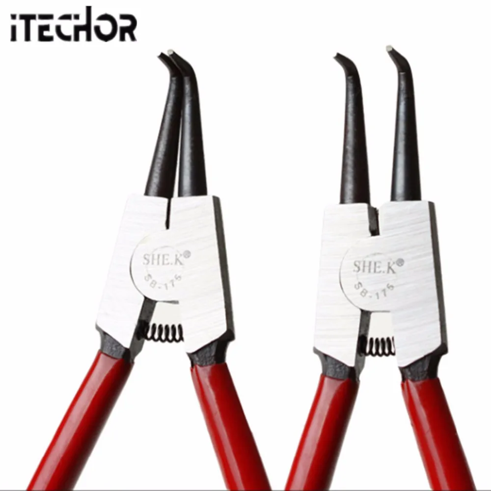 ITECHOR 1Pcs C 6 Inch 150MM Excurved Circlip Plier High Quality