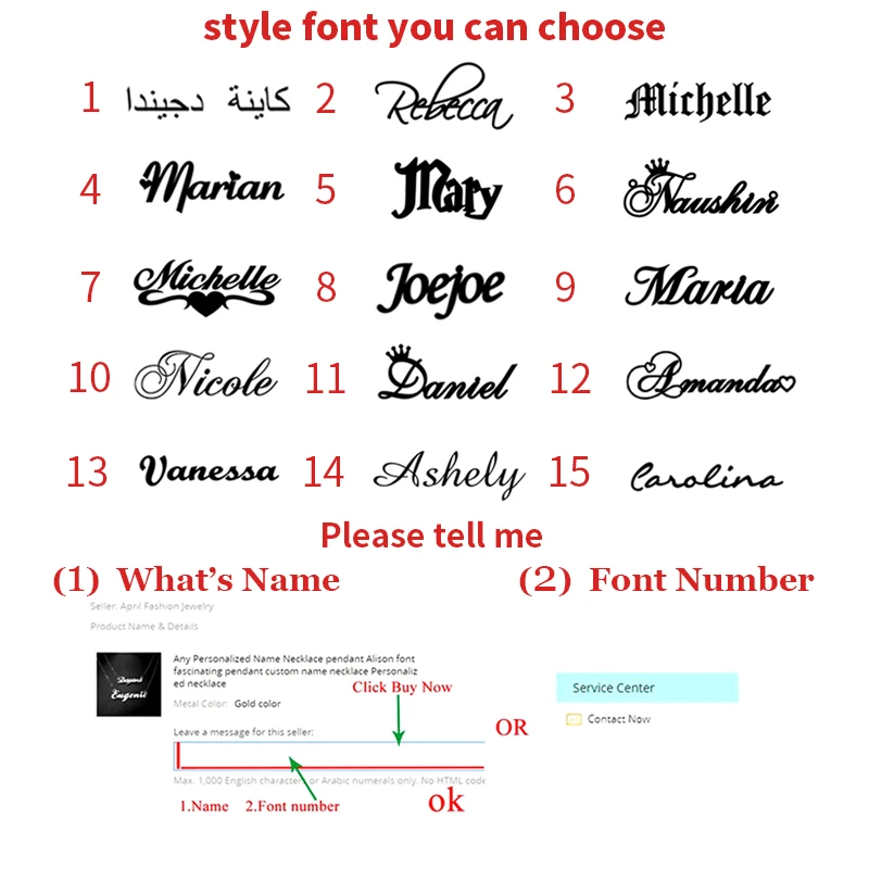 Fashion Stainless Steel Name Necklace 