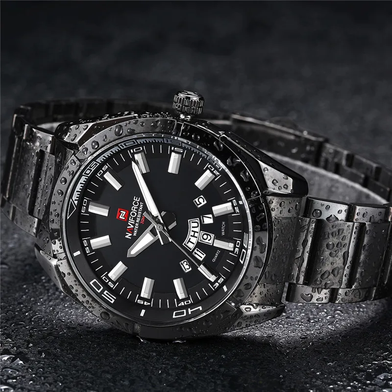 

NAVIFORCE Male Business Watch Men Fashion Casual Man Watches Top Brand Luxury Quartz-watch Steel Band Quartz Wristwatches Clocks