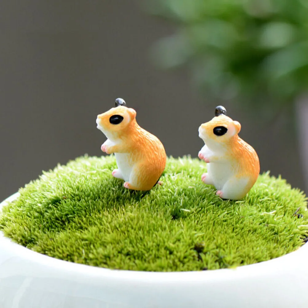 1Pcs Hamsters Mouse Miniature Fairy Garden Decoration Houses Mini Craft Micro Landscaping Decor Home Decoration DIY Accessories