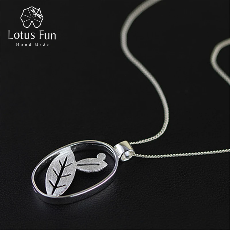Lotus Fun реальные 925 серебро ручной работы ювелирных украшений специальная листья