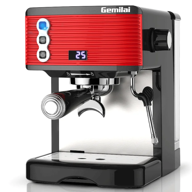 

15bar Coffee Machine Fully Semi-automatic Italian Pump Type Steam Concentrate Grinding Horn Filter Extraction Time Control