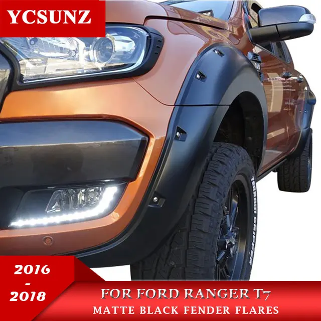 2016,2018 Parafango Flare Per Ford Ranger Wildtrak Accessori Colore Nero Parafanghi Per Ford Ranger